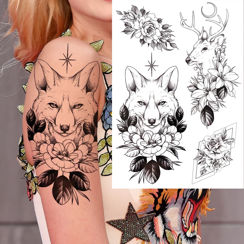 Sexy Flower Temporary Tattoos - Image 49