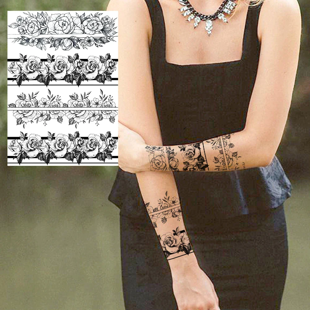 Sexy Flower Temporary Tattoos - Image 53