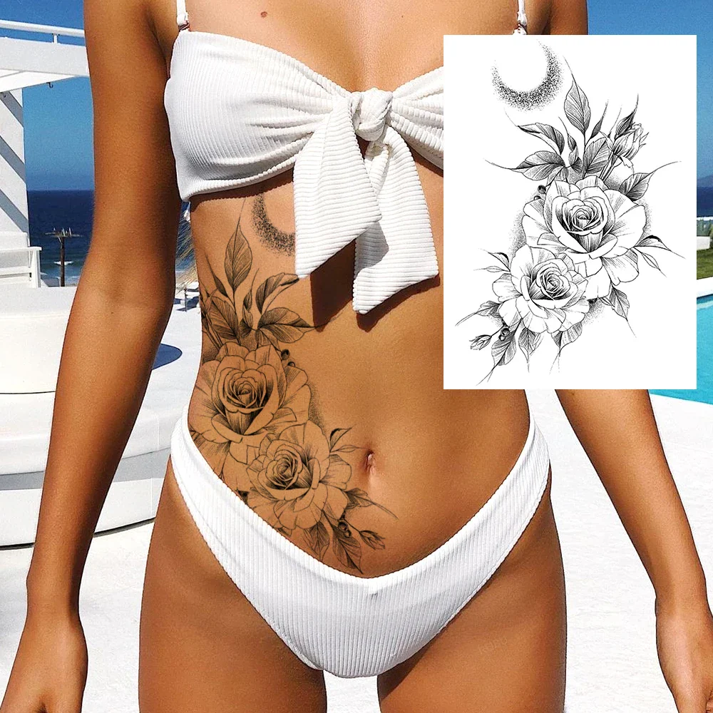 Sexy Flower Temporary Tattoos - Image 55