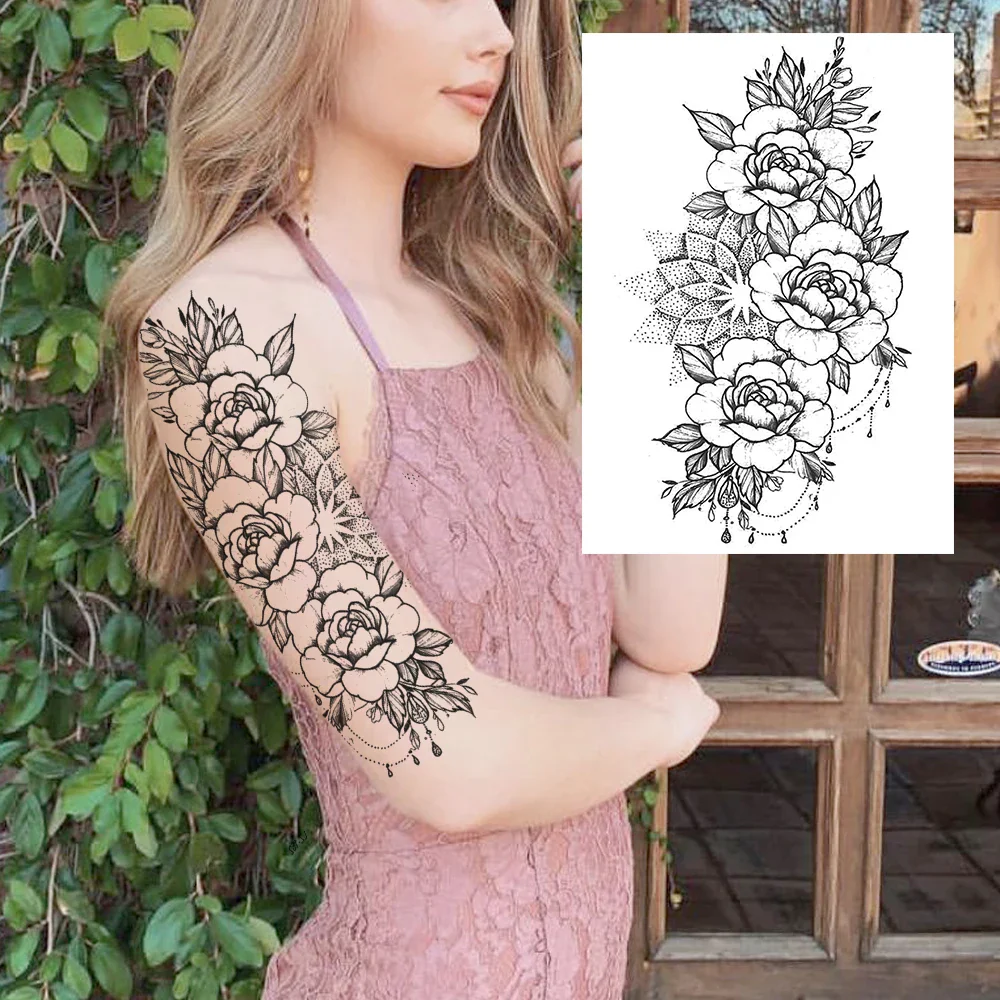 Sexy Flower Temporary Tattoos - Image 59
