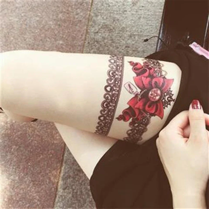 Sexy Lace Design Temporary Tattoo Stickers - Image 3
