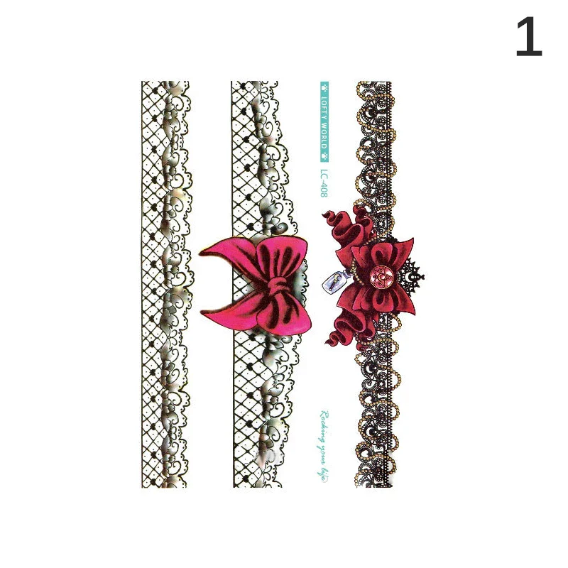 Sexy Lace Design Temporary Tattoo Stickers - Image 9