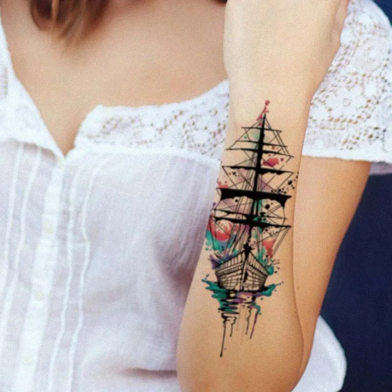 Ship Temporary Tattoo Sticker - Image 3