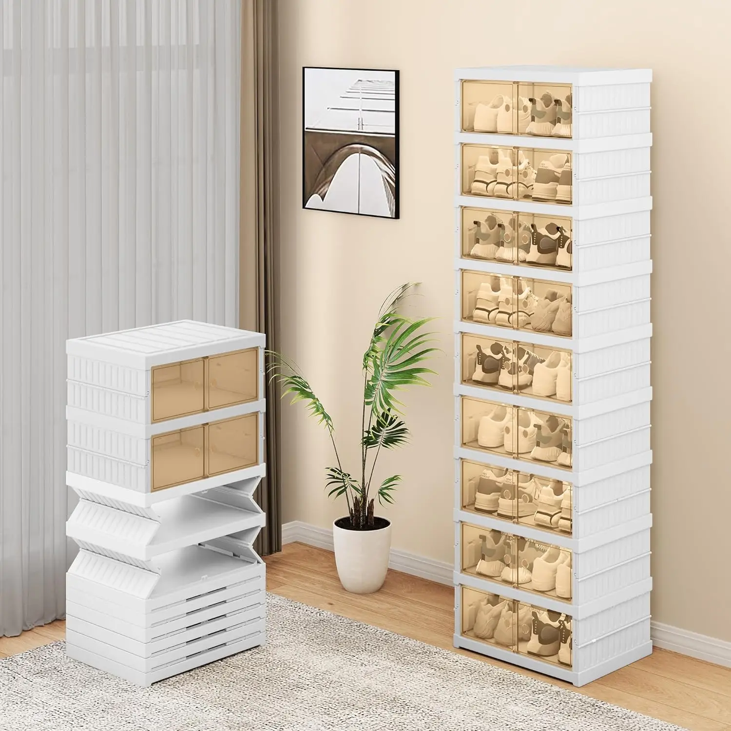 Shoe Cabinet with Magnetic Door - Image 7