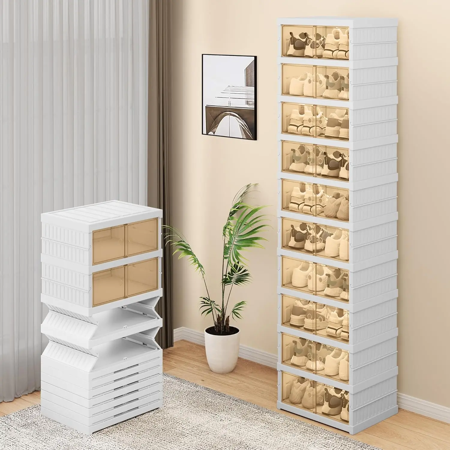 Shoe Cabinet with Magnetic Door - Image 9
