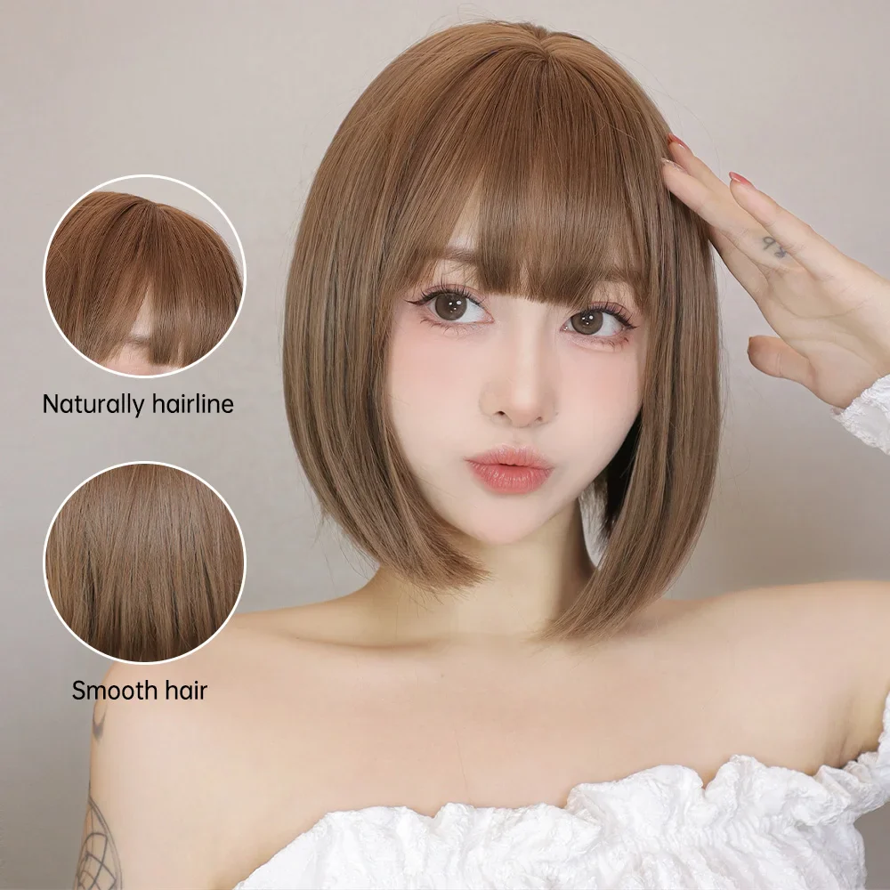 Short Bob Cut Hair Wig - Image 3