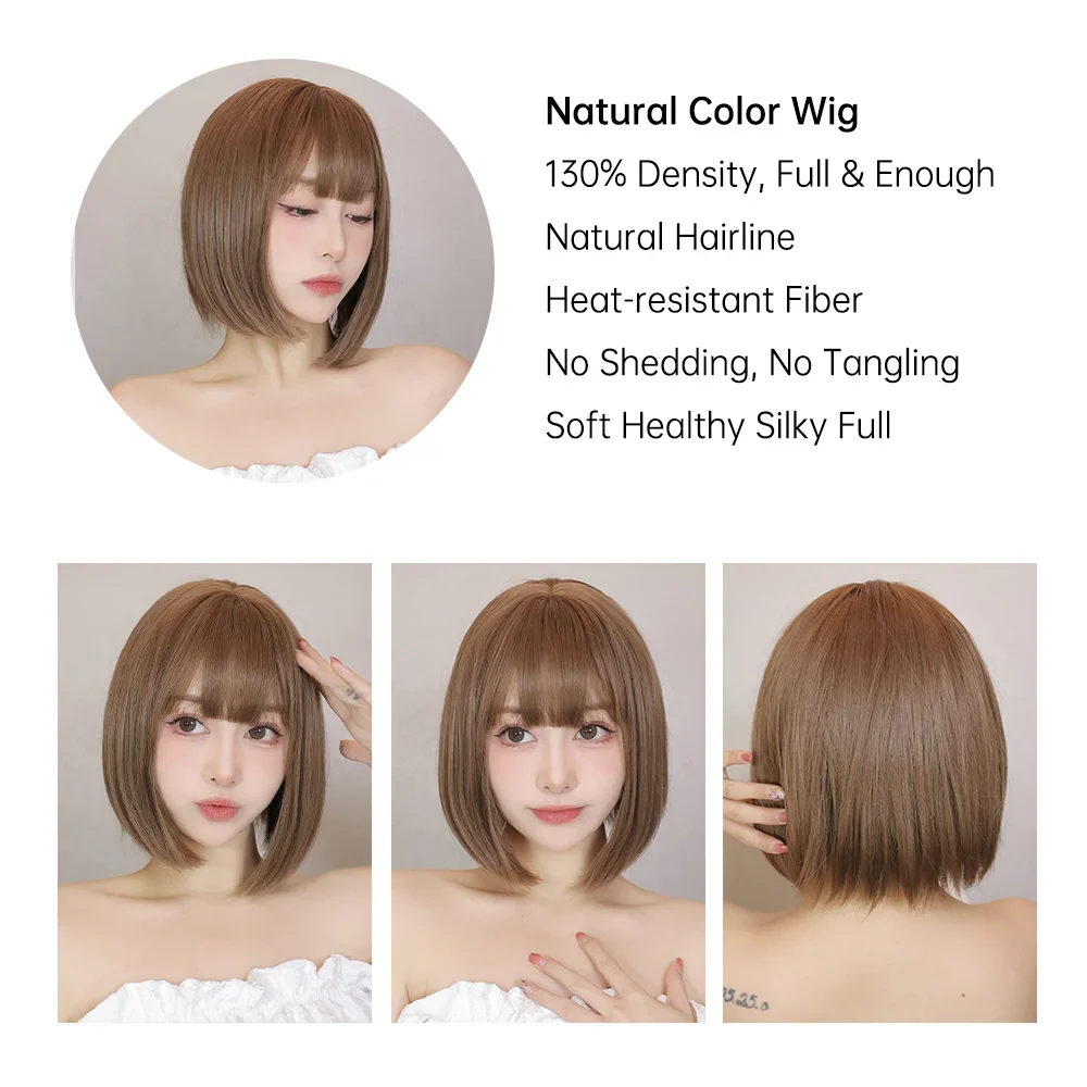 Short Bob Cut Hair Wig - Image 4