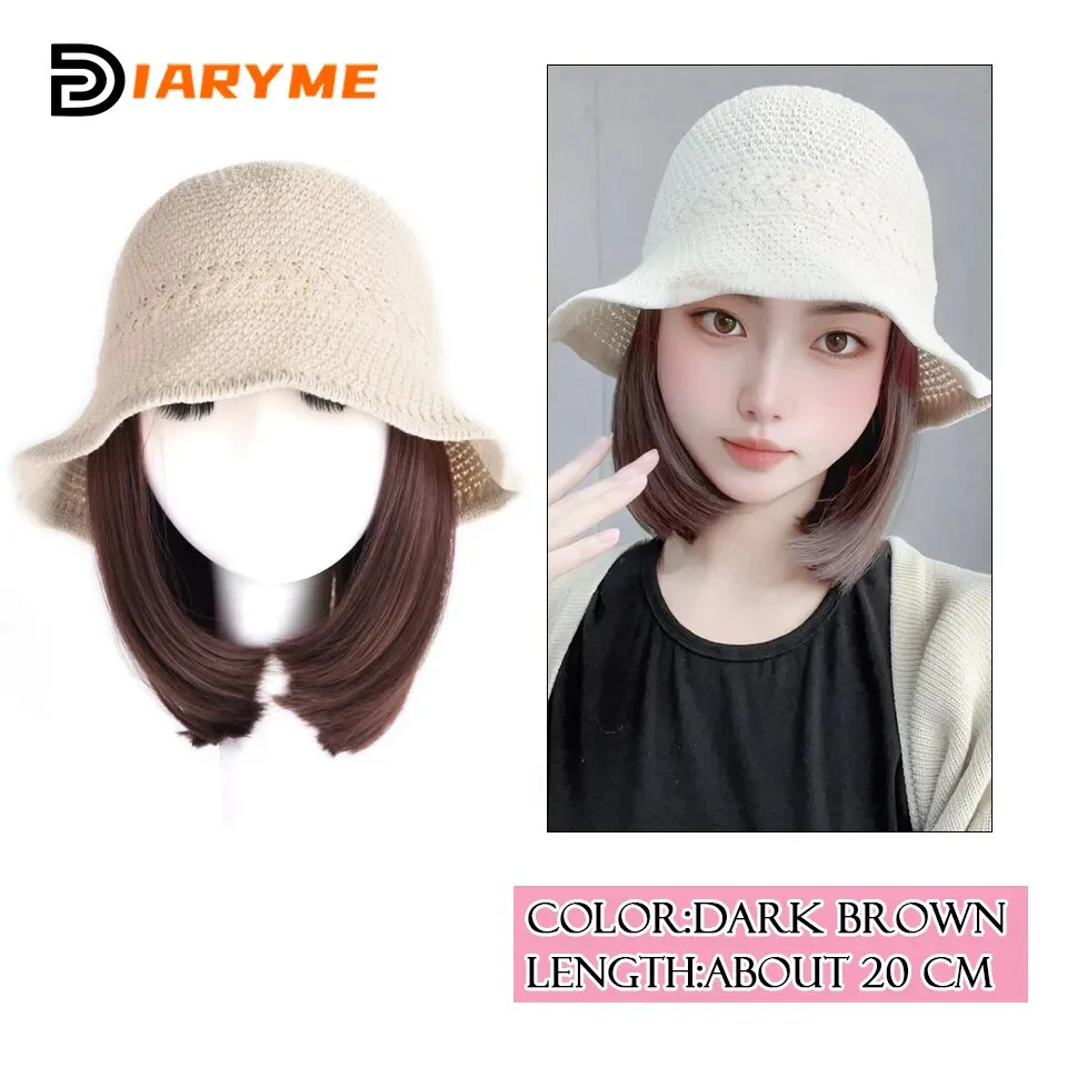 Short to Medium Hair Wig Hat - Image 19