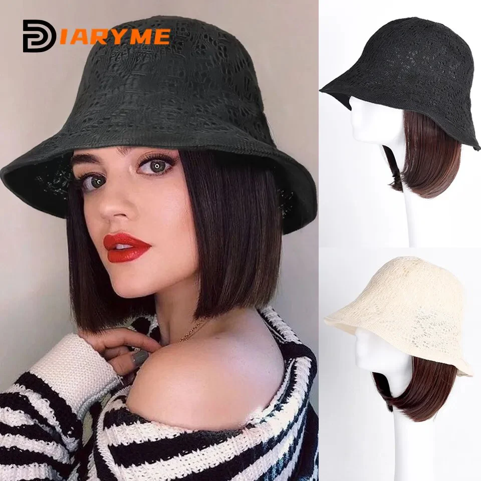 Short to Medium Hair Wig Hat - Image 3