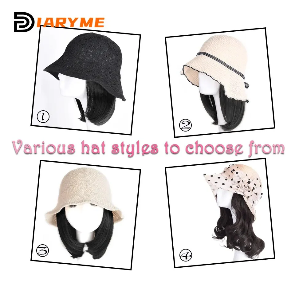 Short to Medium Hair Wig Hat - Image 5