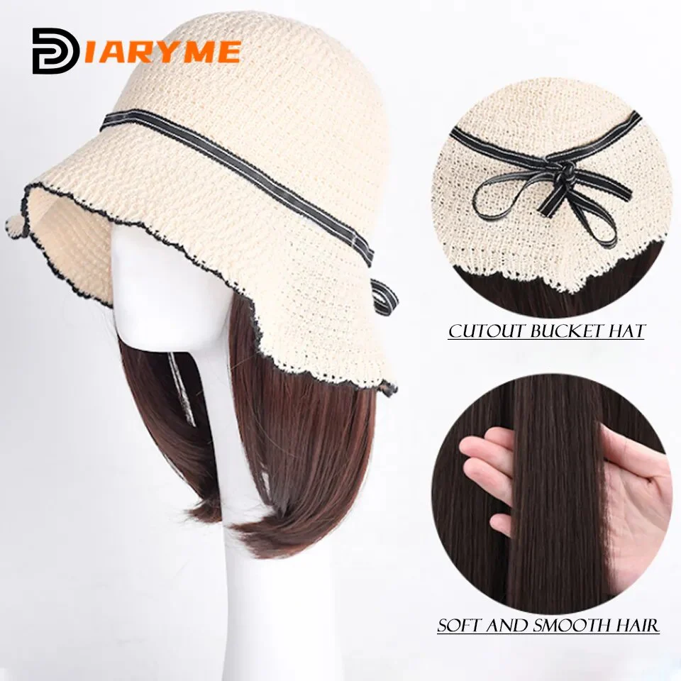 Short to Medium Hair Wig Hat - Image 6