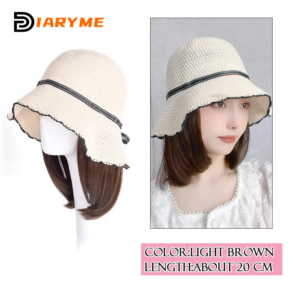 Short to Medium Hair Wig Hat - Image 7