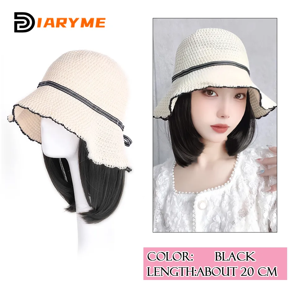 Short to Medium Hair Wig Hat - Image 8