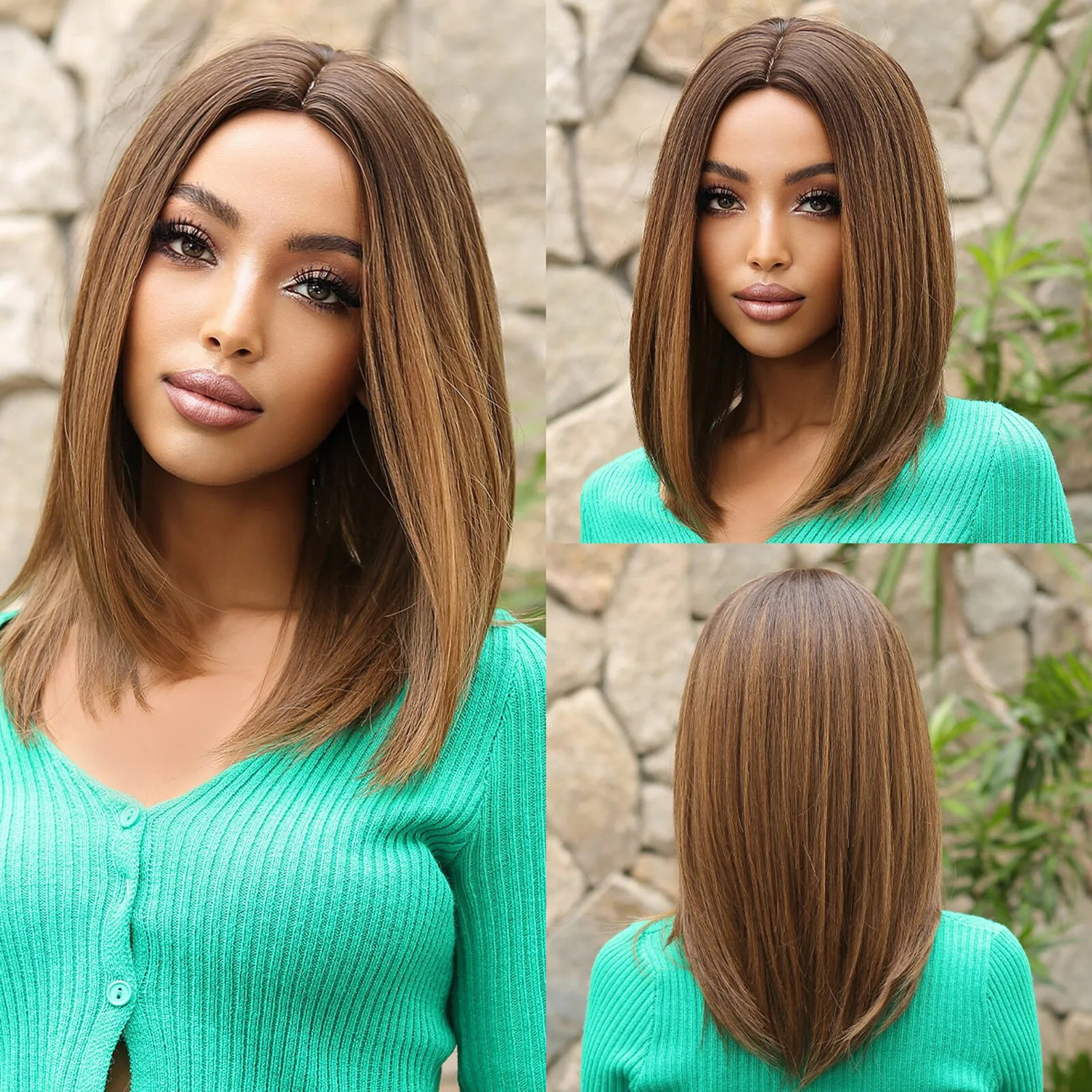 Short to Medium Layered Cut Hair Wig - Image 14