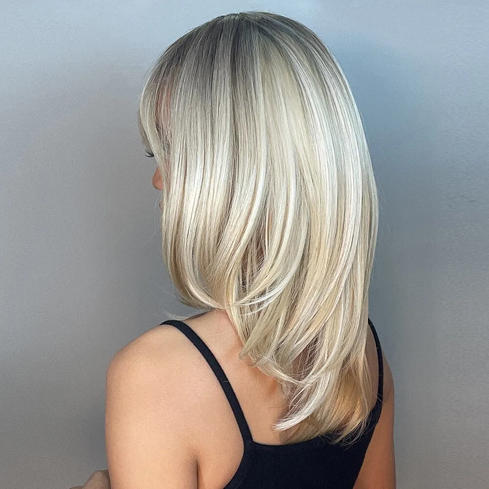 Short to Medium Layered Cut Hair Wig - Image 4