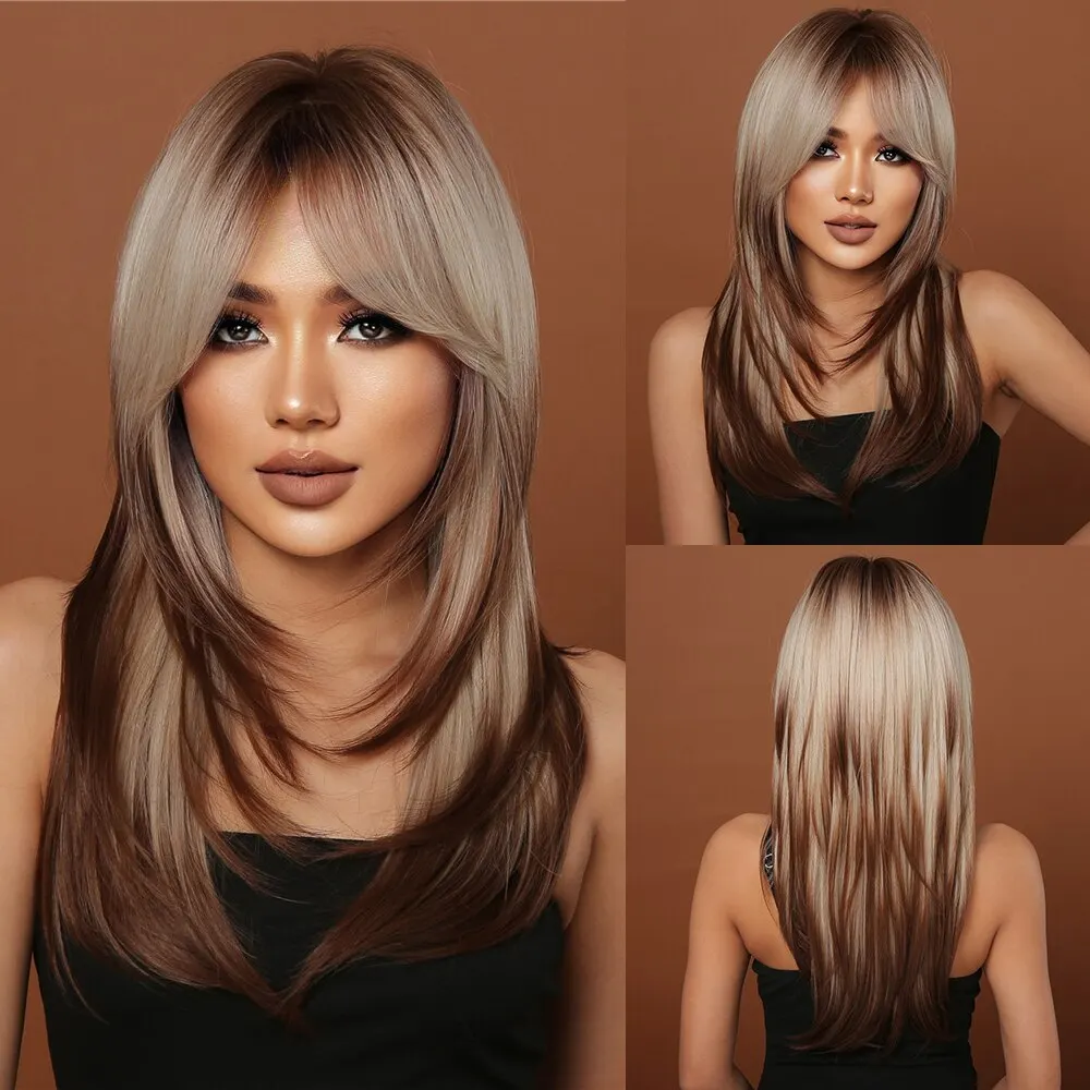 Short to Medium Layered Cut Hair Wig - Image 8