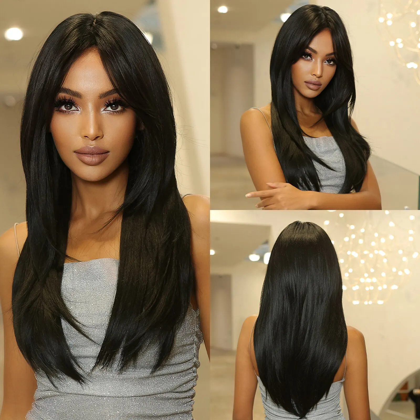 Short to Medium Layered Cut Hair Wig - Image 9