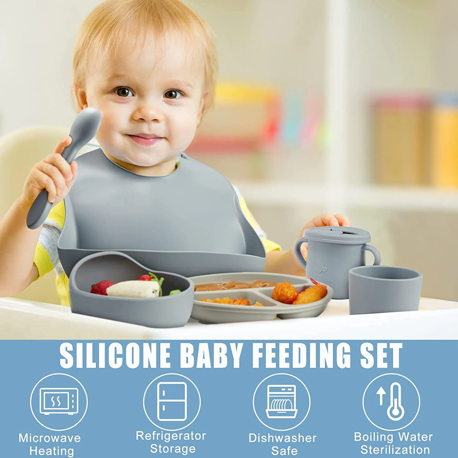 Silicone Baby Tableware Set - Image 36