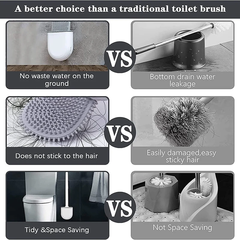 Silicone Flat Head Toilet Brush - Image 10