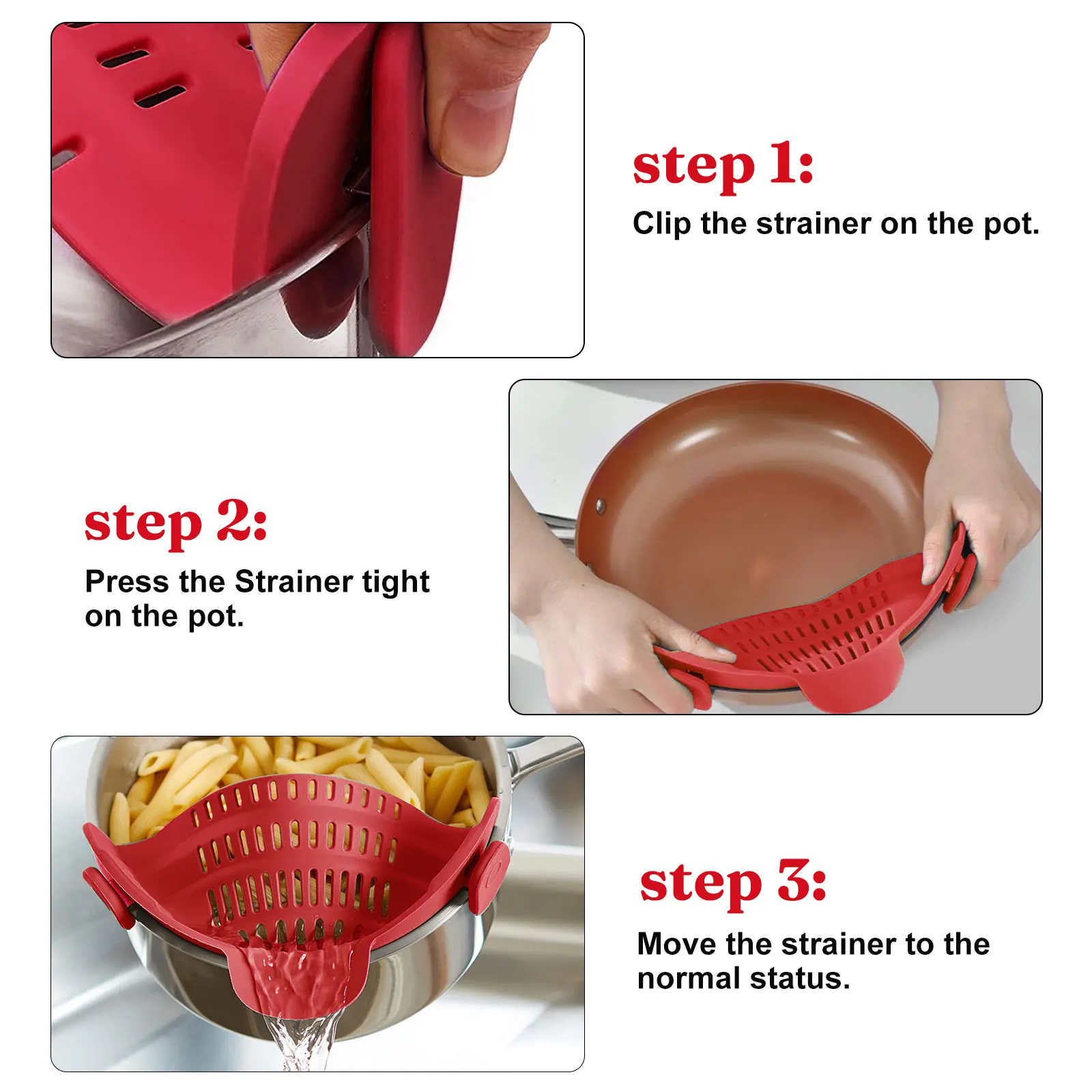Silicone Kitchen Strainer - Image 3