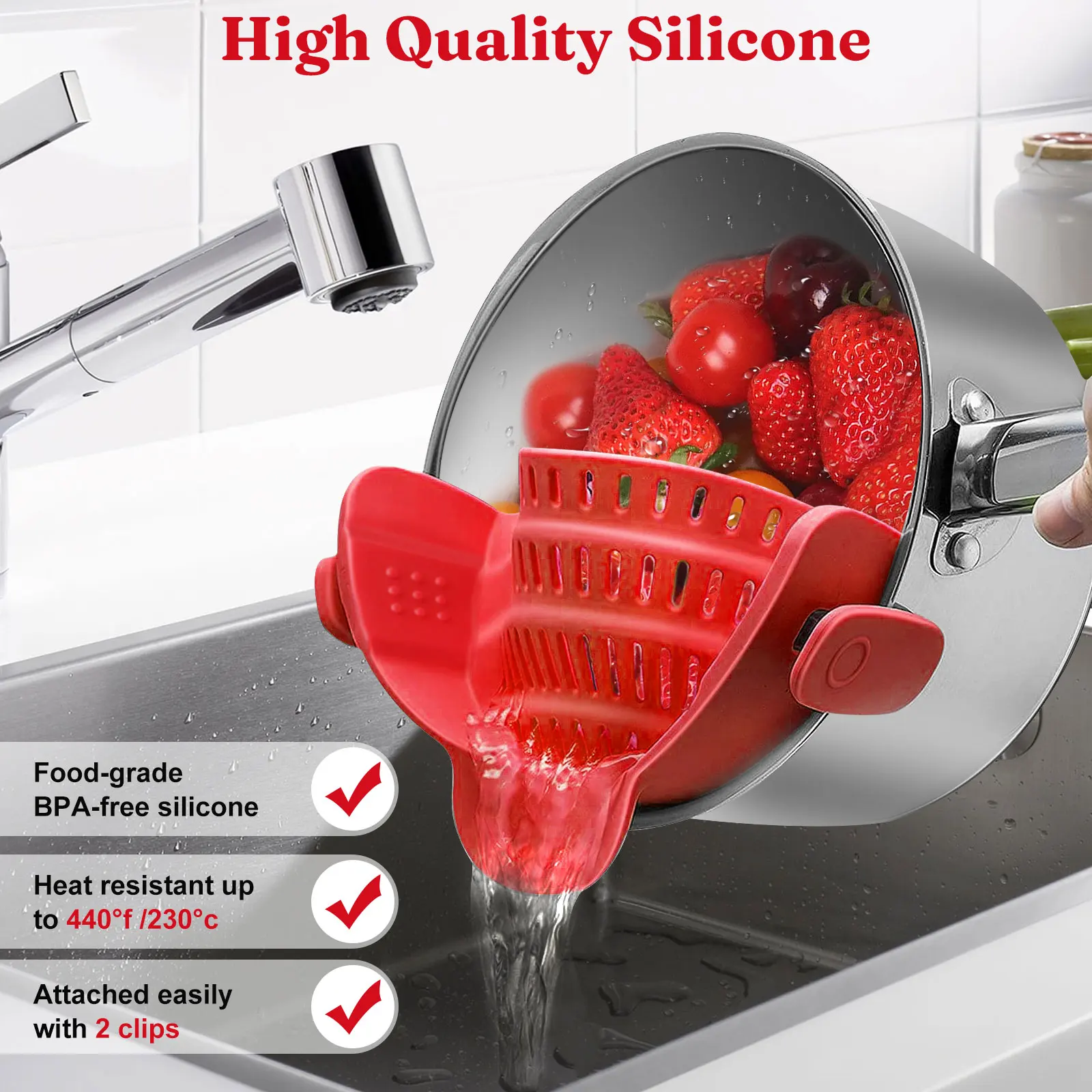 Silicone Kitchen Strainer - Image 4
