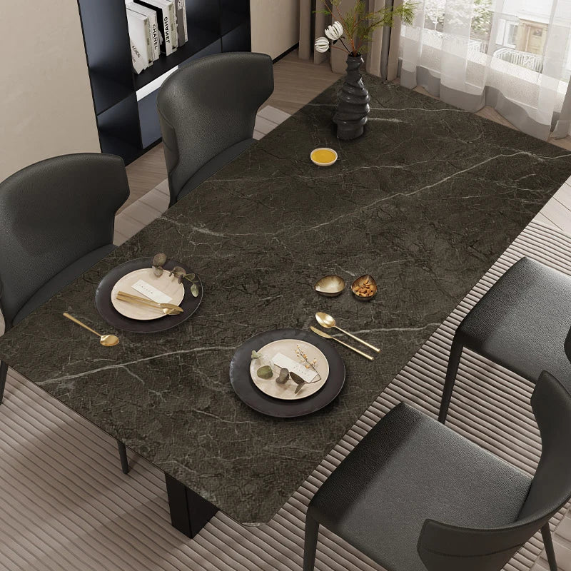 Silver Mist Marble: Premium PVC Leather Dining Table Mats - Image 10