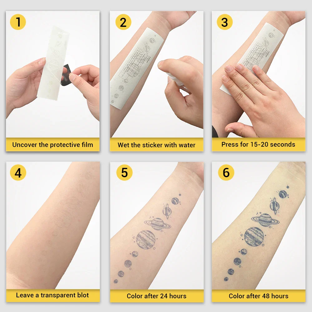 Simple Flower Temporary Tattoo Sticker - Image 5