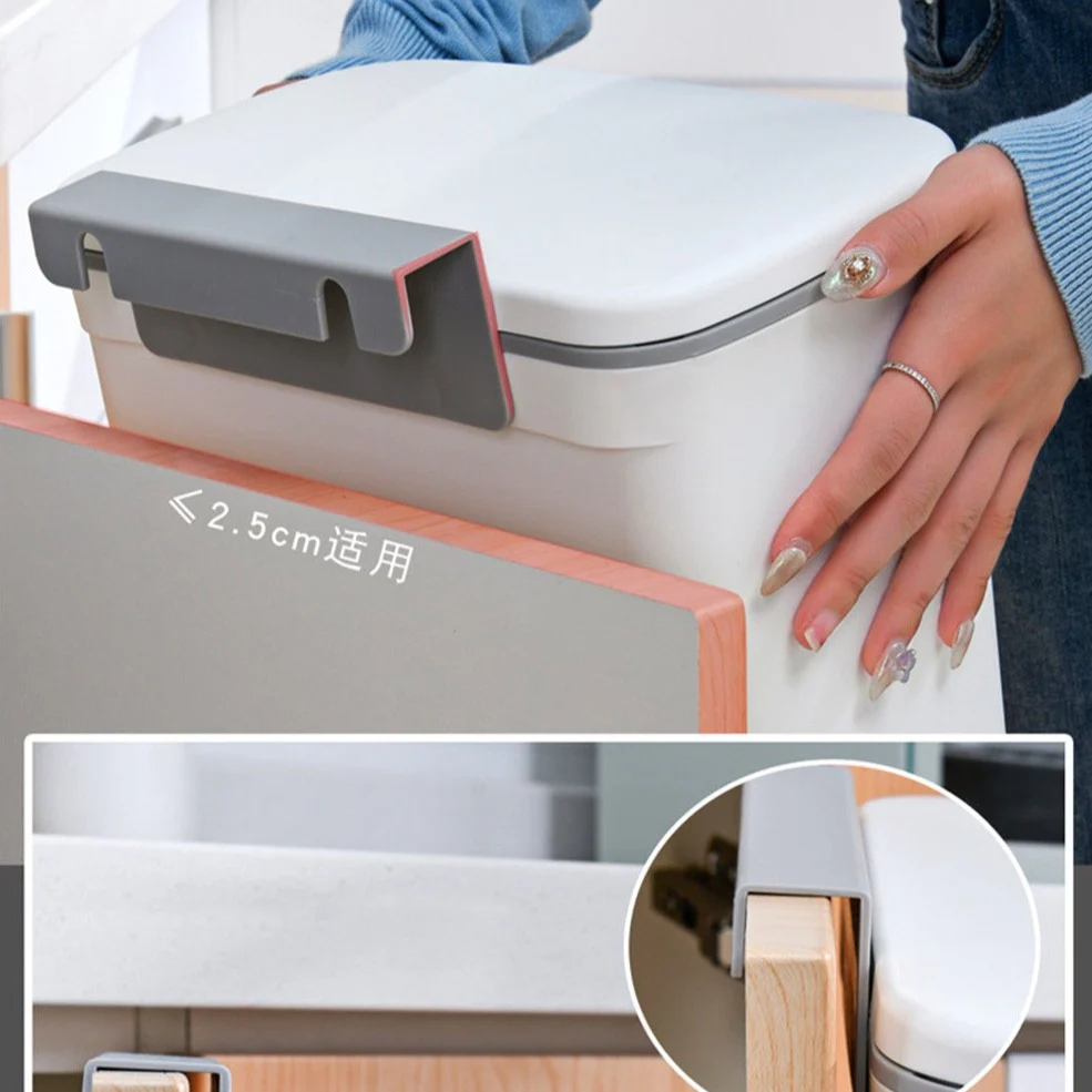 Sliding Lid Hanging Kitchen Trash Can - Image 13