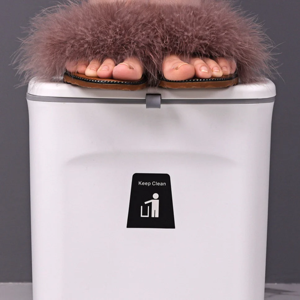 Sliding Lid Hanging Kitchen Trash Can - Image 17