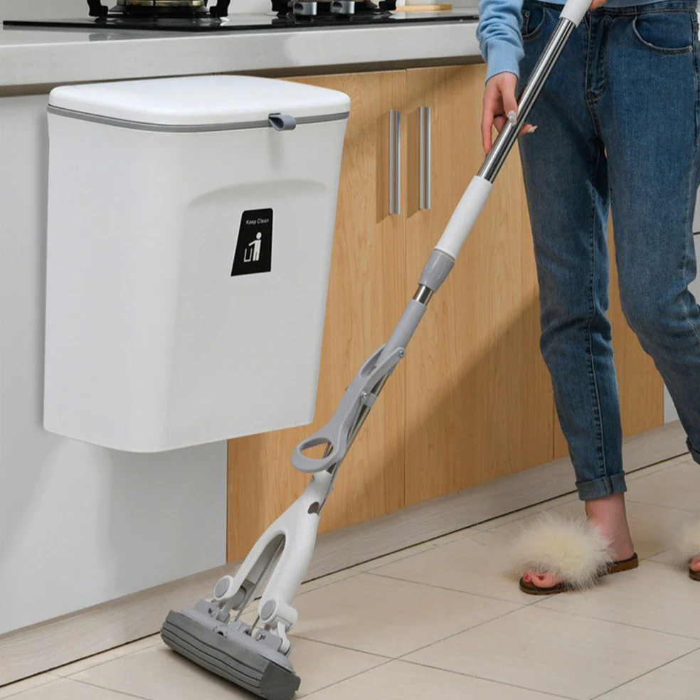 Sliding Lid Hanging Kitchen Trash Can - Image 18