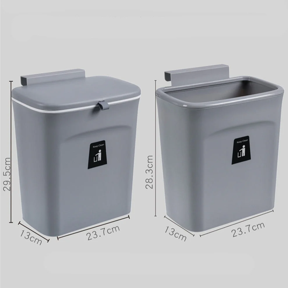 Sliding Lid Hanging Kitchen Trash Can - Image 19