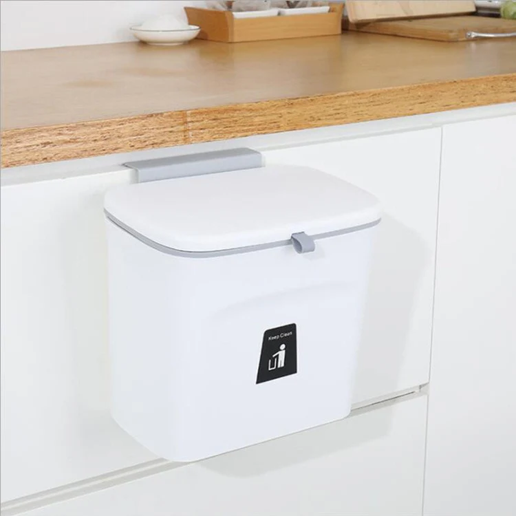 Sliding Lid Hanging Kitchen Trash Can - Image 3