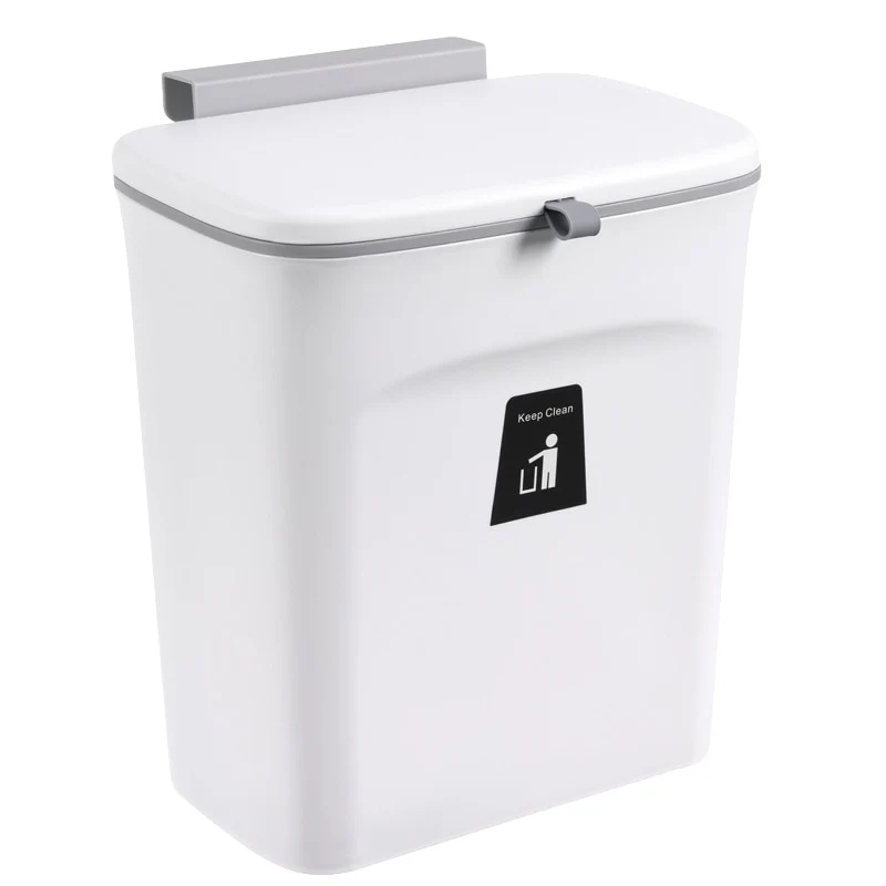 Sliding Lid Hanging Kitchen Trash Can - Image 4