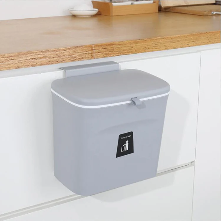 Sliding Lid Hanging Kitchen Trash Can - Image 5