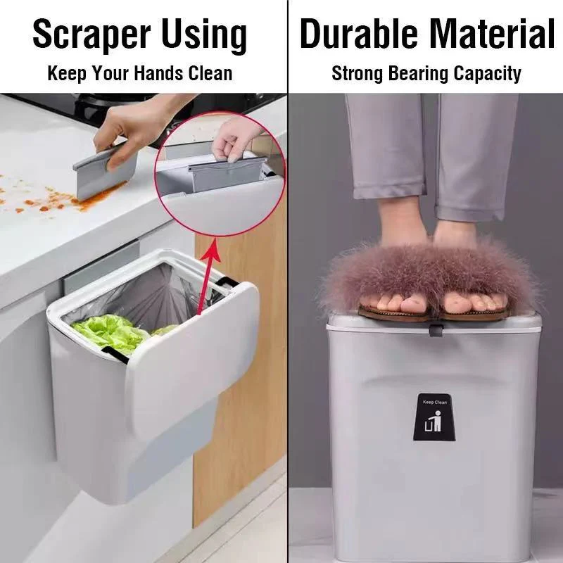 Sliding Lid Hanging Kitchen Trash Can - Image 7