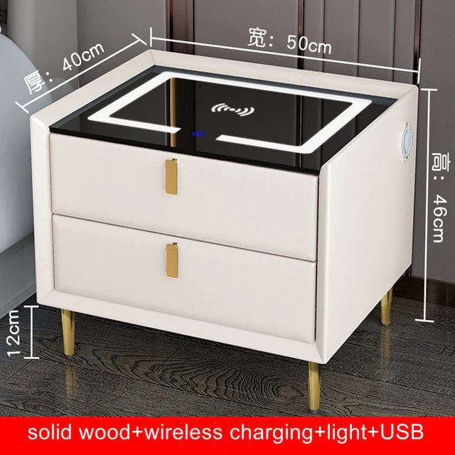 Smart Bedside with Phone Wireless Charger Light Speaker - Image 10