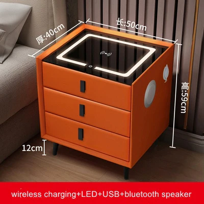 Smart Bedside with Phone Wireless Charger Light Speaker - Image 12