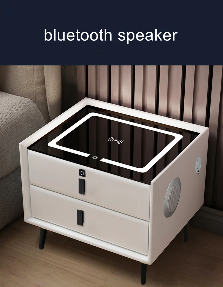 Smart Bedside with Phone Wireless Charger Light Speaker - Image 22