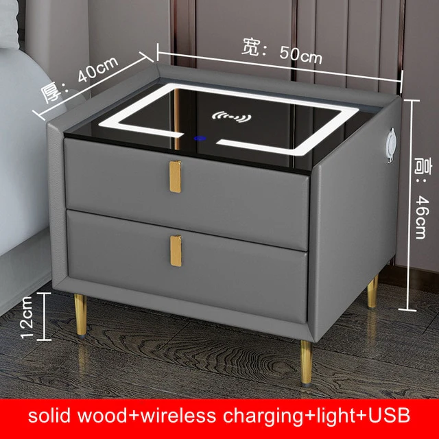 Smart Bedside with Phone Wireless Charger Light Speaker - Image 4