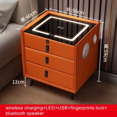 Smart Bedside with Phone Wireless Charger Light Speaker - Image 5