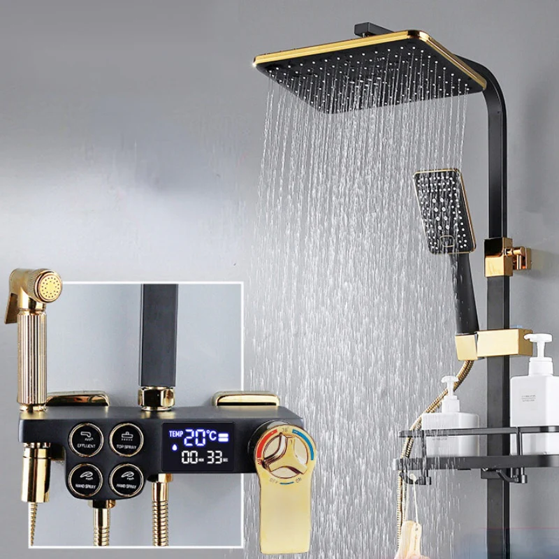Smart Black Gold Shower Set - Image 16