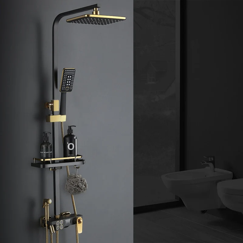 Smart Black Gold Shower Set - Image 18