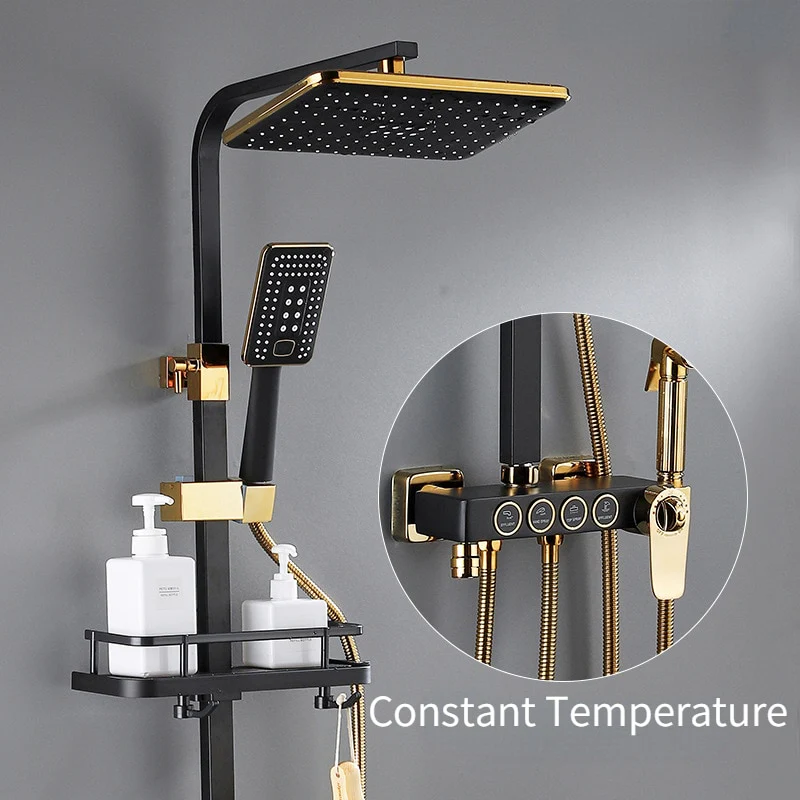 Smart Black Gold Shower Set - Image 2