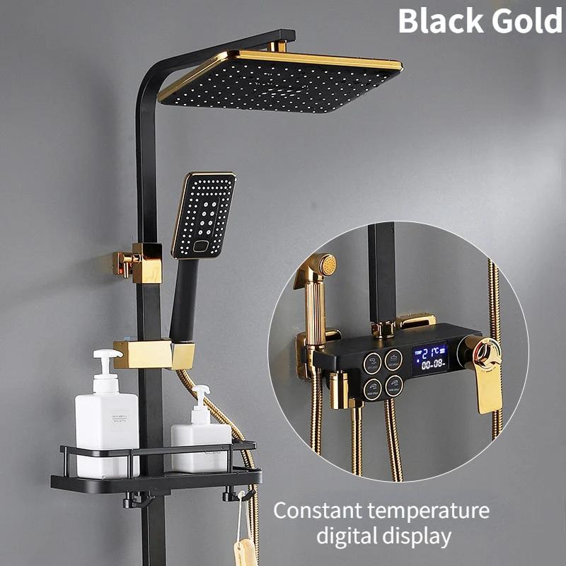 Smart Black Gold Shower Set - Image 3