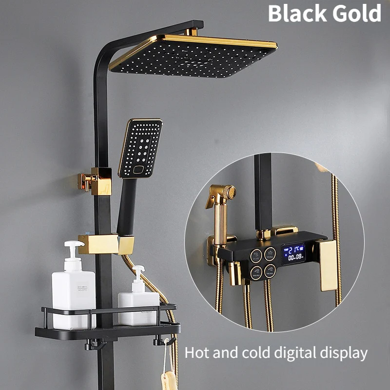 Smart Black Gold Shower Set - Image 7