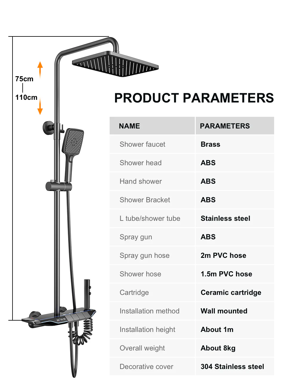 Smart Digital Rainfall Shower - Image 22