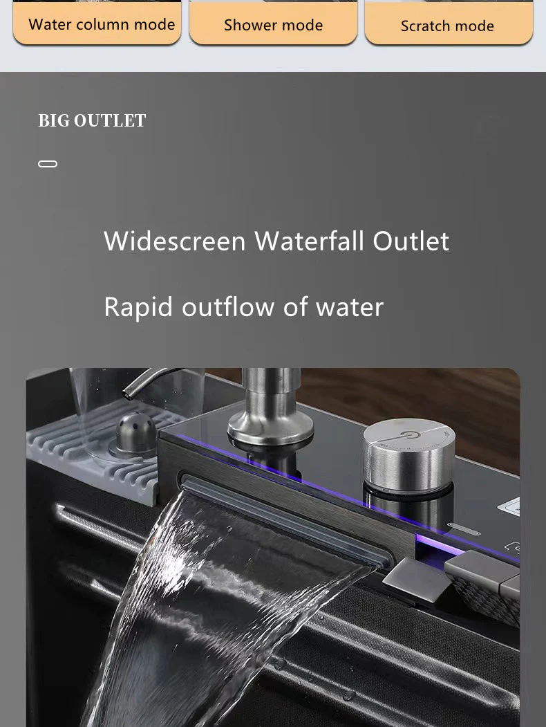Smart Digital Waterfall Kitchen Sink - Image 21