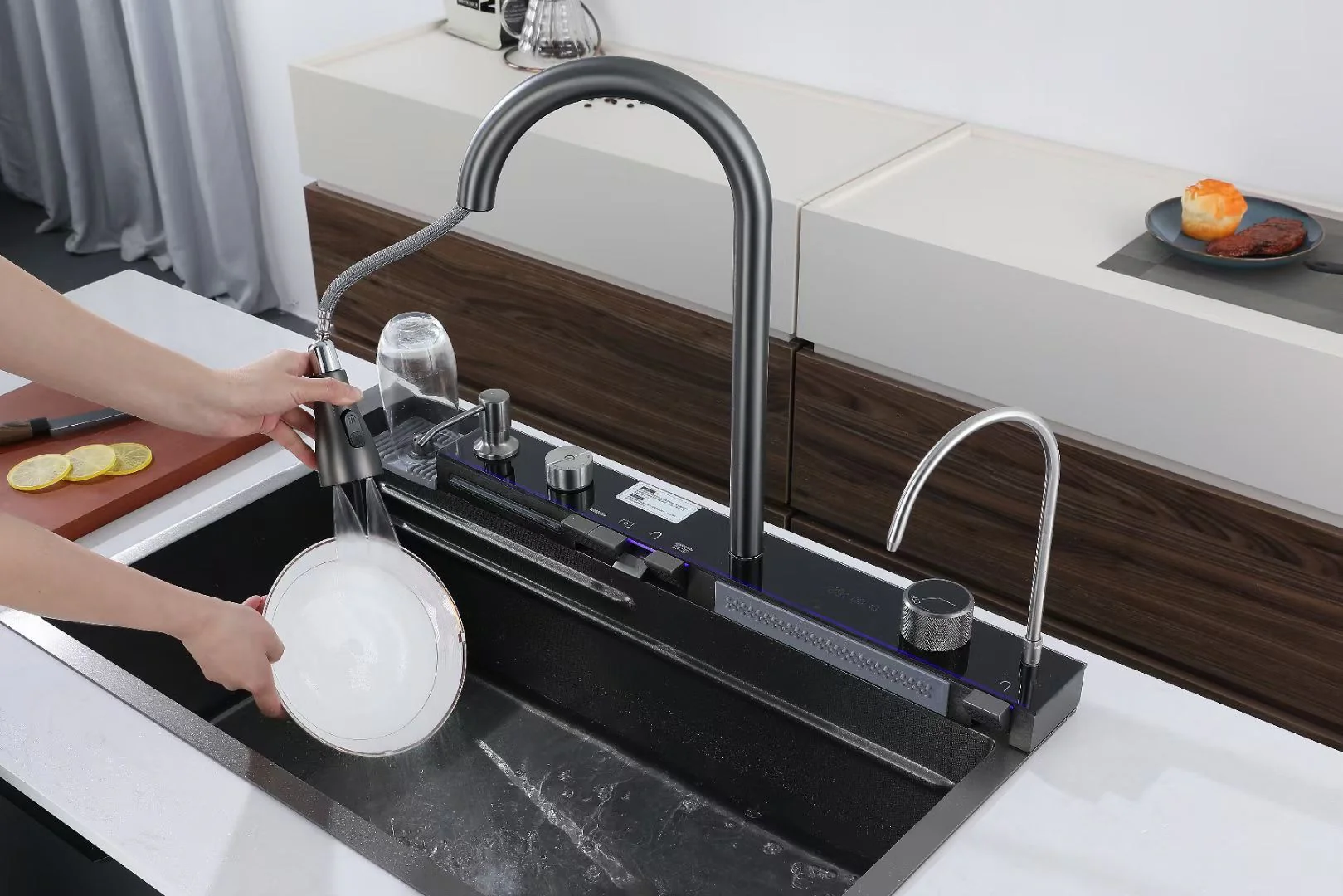 Smart Digital Waterfall Kitchen Sink - Image 30