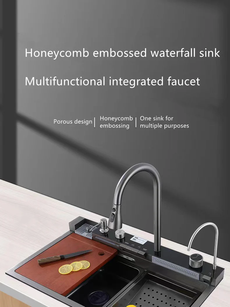 Smart Digital Waterfall Kitchen Sink - Image 9