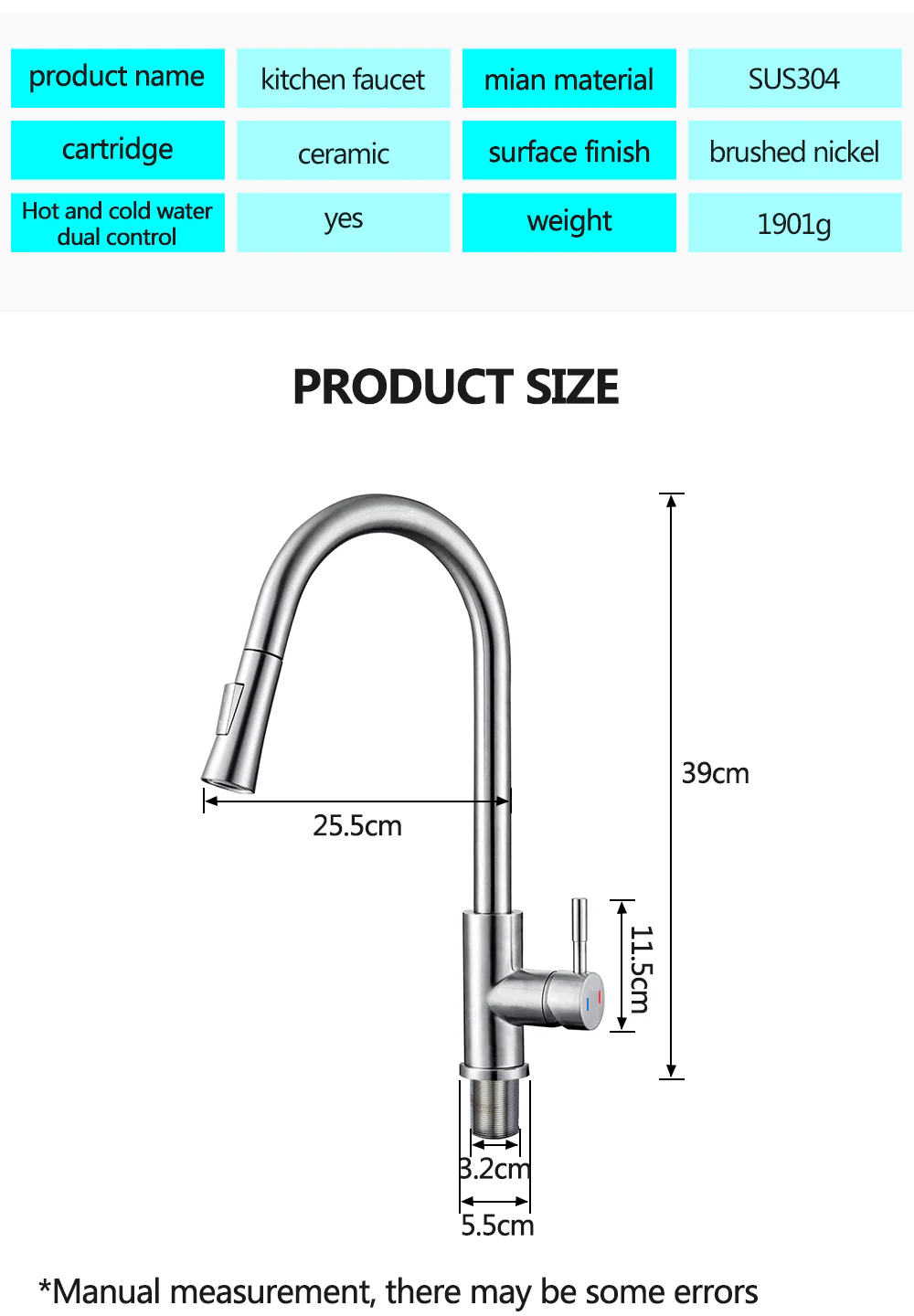 Smart Touch Retractable Kitchen Faucet - Image 17